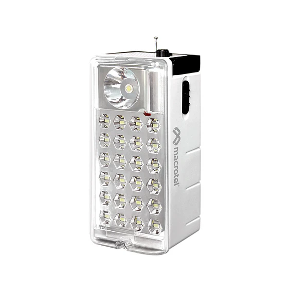 LUZ DE EMERGENCIA 24LED Y FOCO LED CON RADIO MOD.MS-6750R MACROTEL
