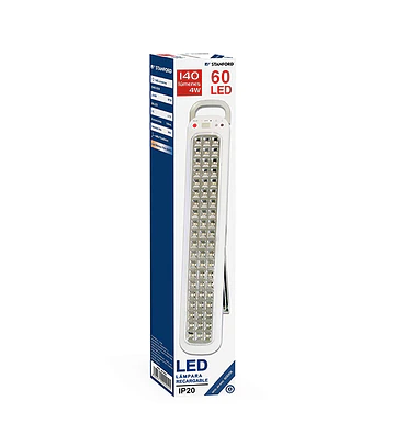 LAMPARA RECARGABLE 60 LED 4W 140 LUMINE STANFORD