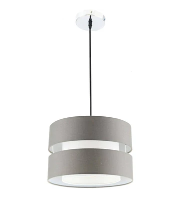 LAMPARA COLGANTE GRIS 1 LUZ E27