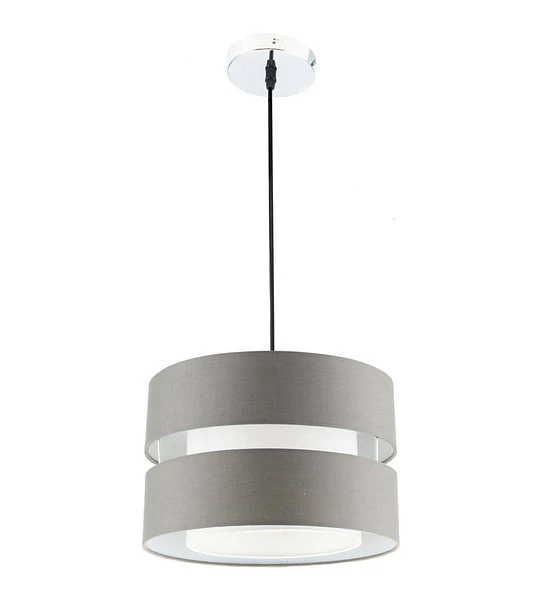 LAMPARA COLGANTE GRIS 1 LUZ E27