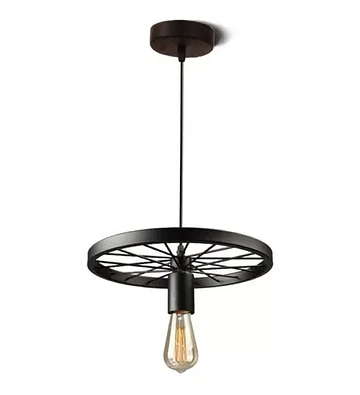 LAMPARA COLGANTE DE UNA LUZ TIPO RUEDA RAYO