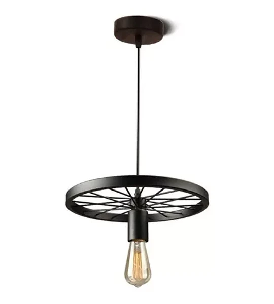 LAMPARA COLGANTE DE UNA LUZ TIPO RUEDA RAYO