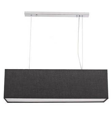 LAMPARA COLGANTE E27 3 LUCES PANTALLA COLOR GRIS