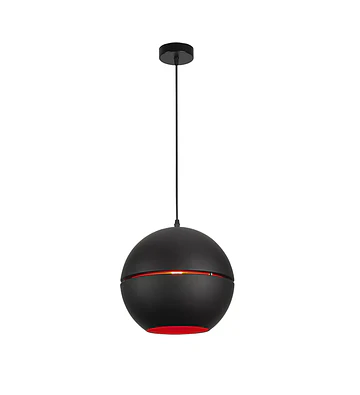LAMPARA COLGANTE 1LUZ E27 PANTALLA ESFERA NEGRA