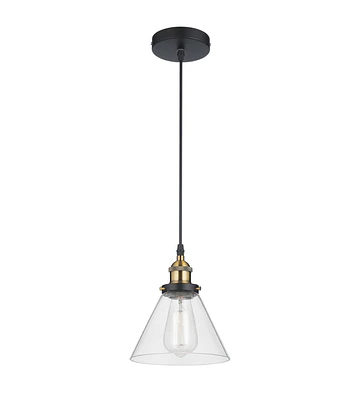 LAMPARA COLGANTE 1LUZ E27 PANTALLA BLANCA INTERIOR CON SOPORTE DORADOS