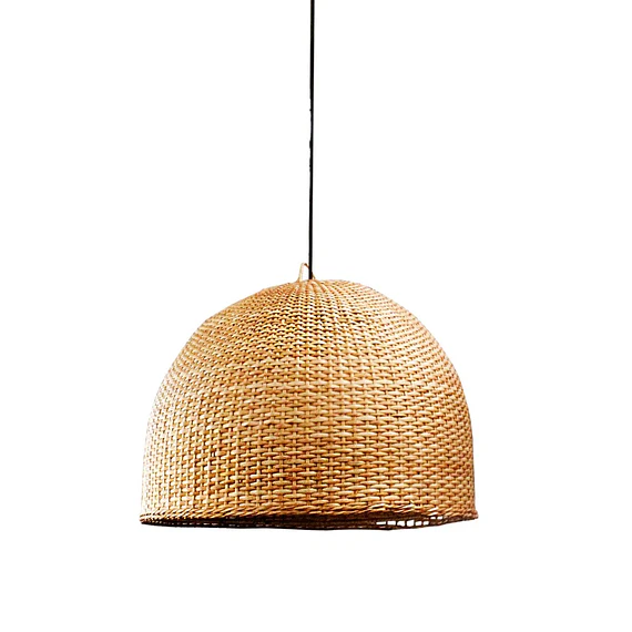 LAMPARA COLGANTE 1 LUZ MIMBRE GRANDE