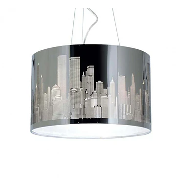 LAMPARA COLGANTE 1 LUZ DISEÑO EDIFICIOS NY