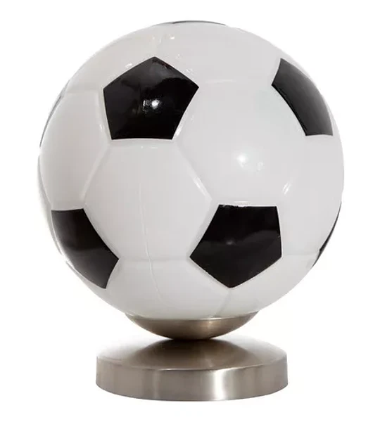 LAMPARA 1 LUZ DISEÑO PELOTA BLANCO Y NEGRO