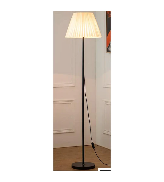 LAMPARA DE PIE PANTALLA COLOR BEIGE MOD.HL-9016