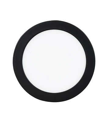 PANEL SOBREPUESTO LED PRO NEGRO REDONDO 12W CALIDO 3000K KONNERGIE