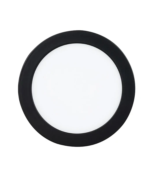 PANEL SOBREPUESTO LED PRO NEGRO REDONDO 12W CALIDO 3000K KONNERGIE