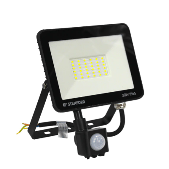 PROYECTOR SLIM NEGRO CON SENSOR 20W 6500K STANFORD