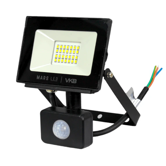REFLECTOR LED IP65 CON SENSOR 20W 6500K NEGRO