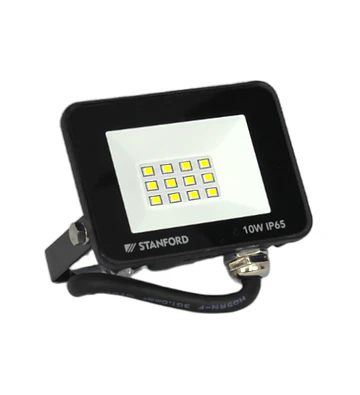 PROYECTOR SLIM NEGRO 10W IP65 6500K STANFORD