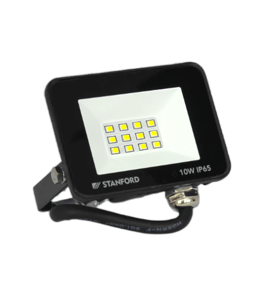 PROYECTOR SLIM NEGRO 10W IP65 6500K STANFORD