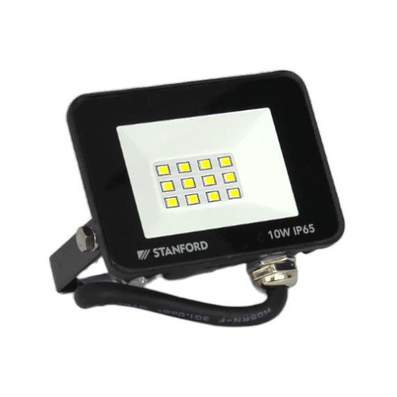 PROYECTOR SLIM NEGRO 10W IP65 6500K STANFORD