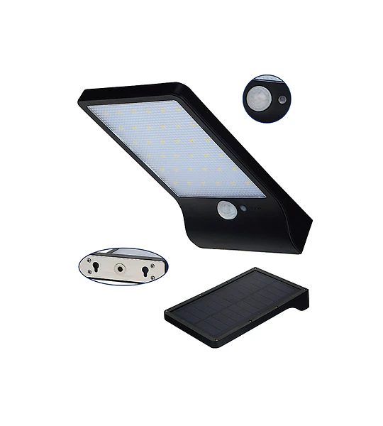 APLIQUE LED SOLAR 2.5W IP65 200 LUMENES 6500K