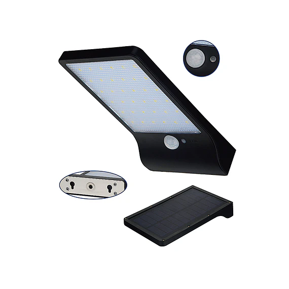 APLIQUE LED SOLAR 2.5W IP65 200 LUMENES 6500K