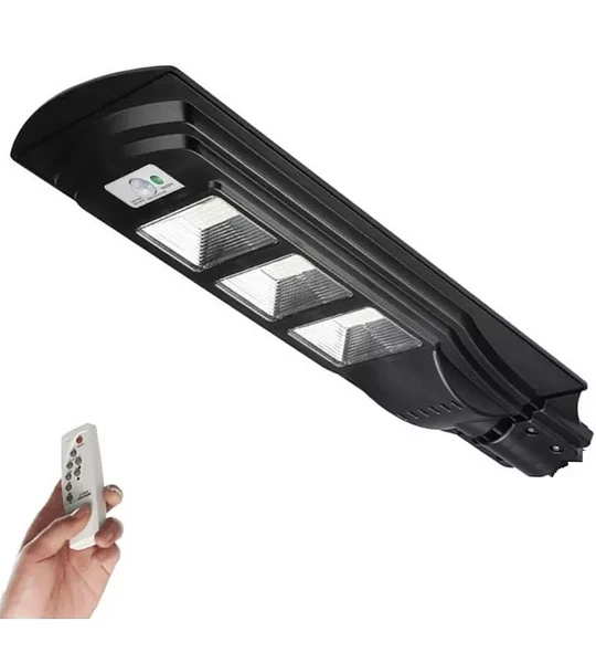 FOCO LED SOLAR 120W PANEL LUMINARIA POTENTE CONTROL REMOTO