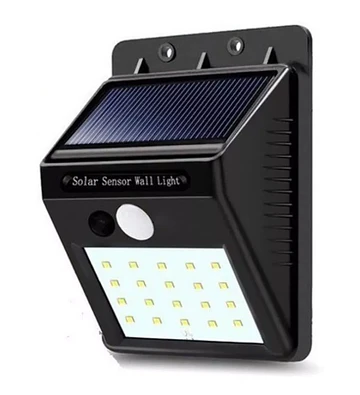 FOCO LED SOLAR 20 MOVIMIENTO EXTERIOR 4W