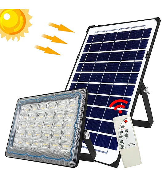 FOCO LED SOLAR QS 100W CON PANEL SEPARADO