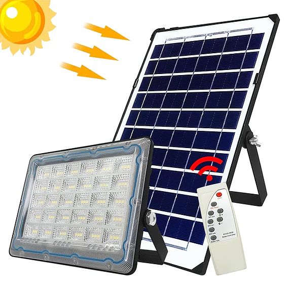 FOCO LED SOLAR QS 100W CON PANEL SEPARADO