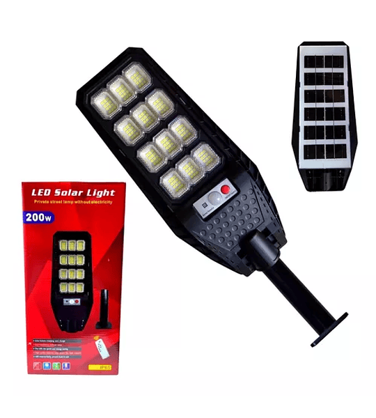 FOCO LED SOLAR QS 200W POSTE FOCO EXT