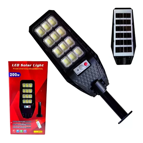 FOCO LED SOLAR QS 200W POSTE FOCO EXT