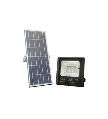 LUMINARIA SOLAR 25W CON PANEL SOLAR EXTERNO 6000K