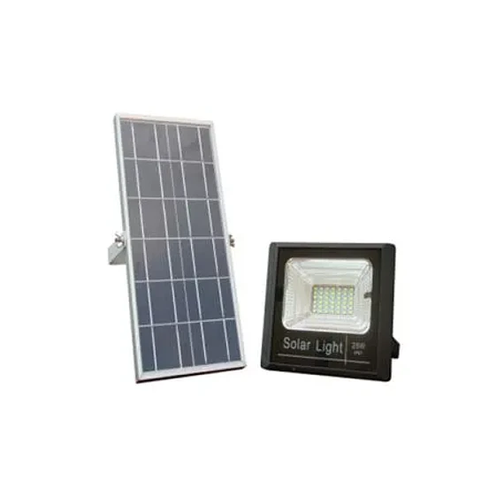 LUMINARIA SOLAR 25W CON PANEL SOLAR EXTERNO 6000K