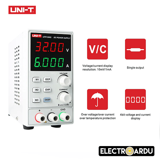 Fuente de Poder Regulable UNIT UTP1306s 32v 6A