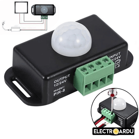 Sensor de Movimiento PIR DC 12 a 24v