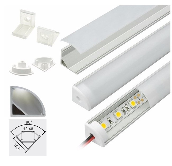 Perfil de Aluminio Difusor Angular Esquinero