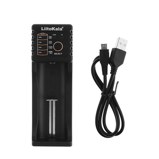 Cargador Simple LiitoKala 18650 Lii-100B USB