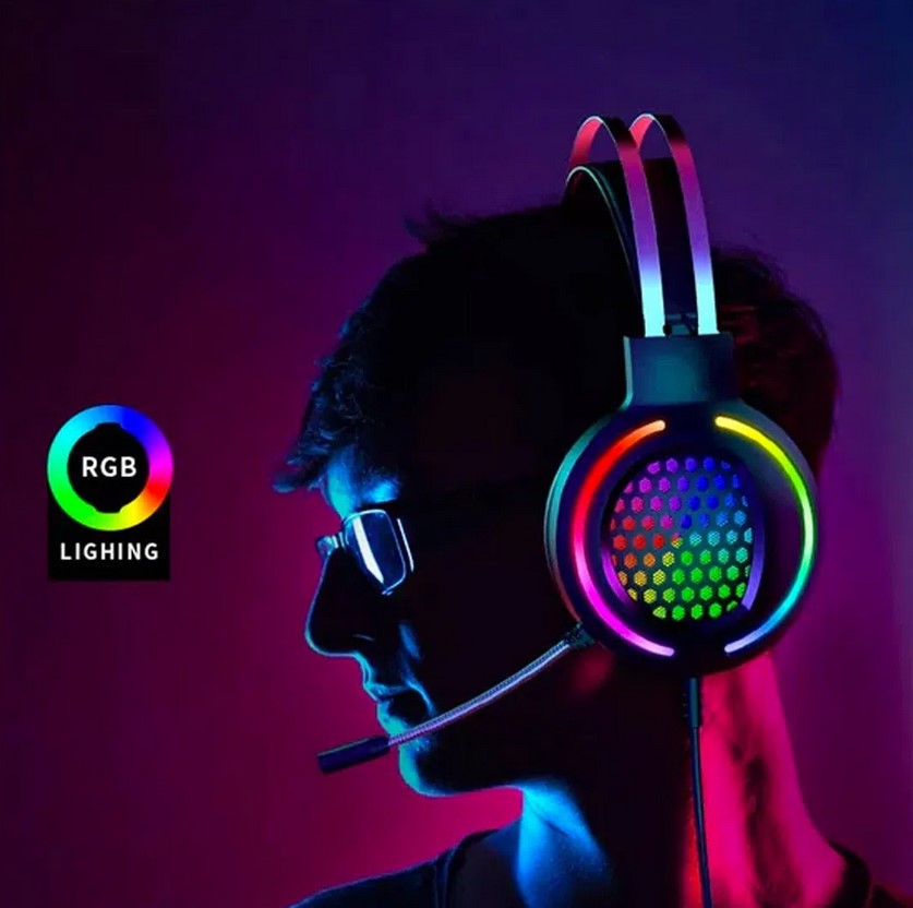Audífono Gamer AOAS  Microfono Luces RGB  AS-60