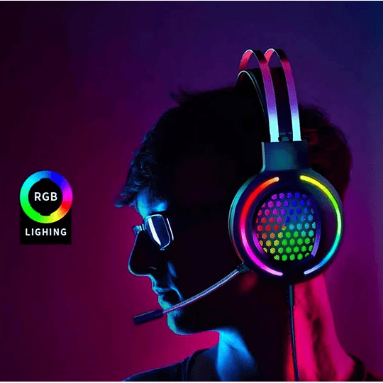 Audífono Gamer AOAS  Microfono Luces RGB  AS-60