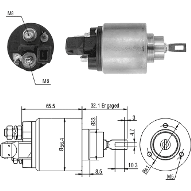 SOLENOIDE 12V. T/ BOSCH ZM-972