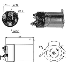 SOLENOIDE 12V. T/ DELCO ZM-551