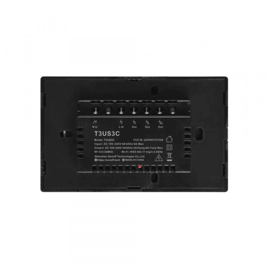 Interruptor de Pared Sonoff de 3 Canales WiFi + RF