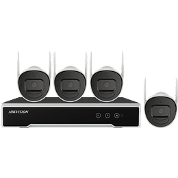 Kit NVR Hikvision Wi-Fi 4 Camaras 2mp + HDD 1TB NK42W0H(D)