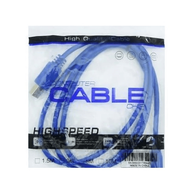 Cable Usb 3.0 Cobre Tipo A - B Impresora Scanner 1.5mts