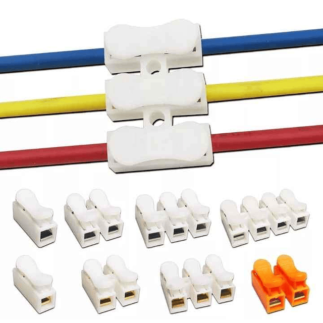 Regleta de conexión para uniones cables sin tornillo 