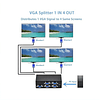 Divisor VGA de 4 puertos con 1 entrada vga se divide a  4 imagenes de  pantalla iguales de video