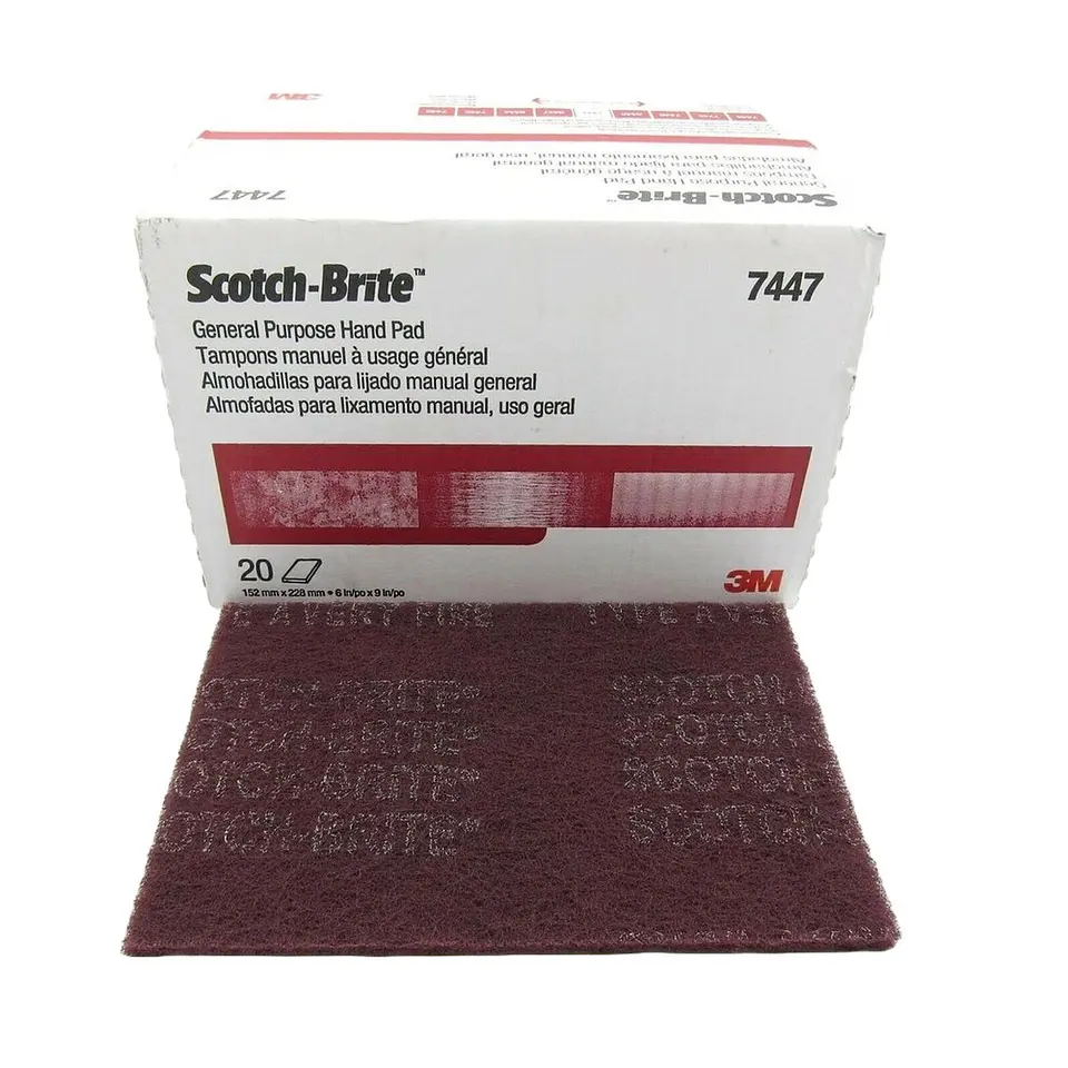 Pañete 3M Scotch-Brite™ 7447 Grado Muy Fino (Caja 20 un.) – Abrasivo de Óxido de Aluminio para Metales 1