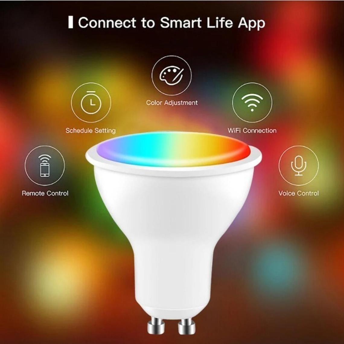 Ampolleta Inteligente Smart Wifi GU10 Google Home Alexa 3