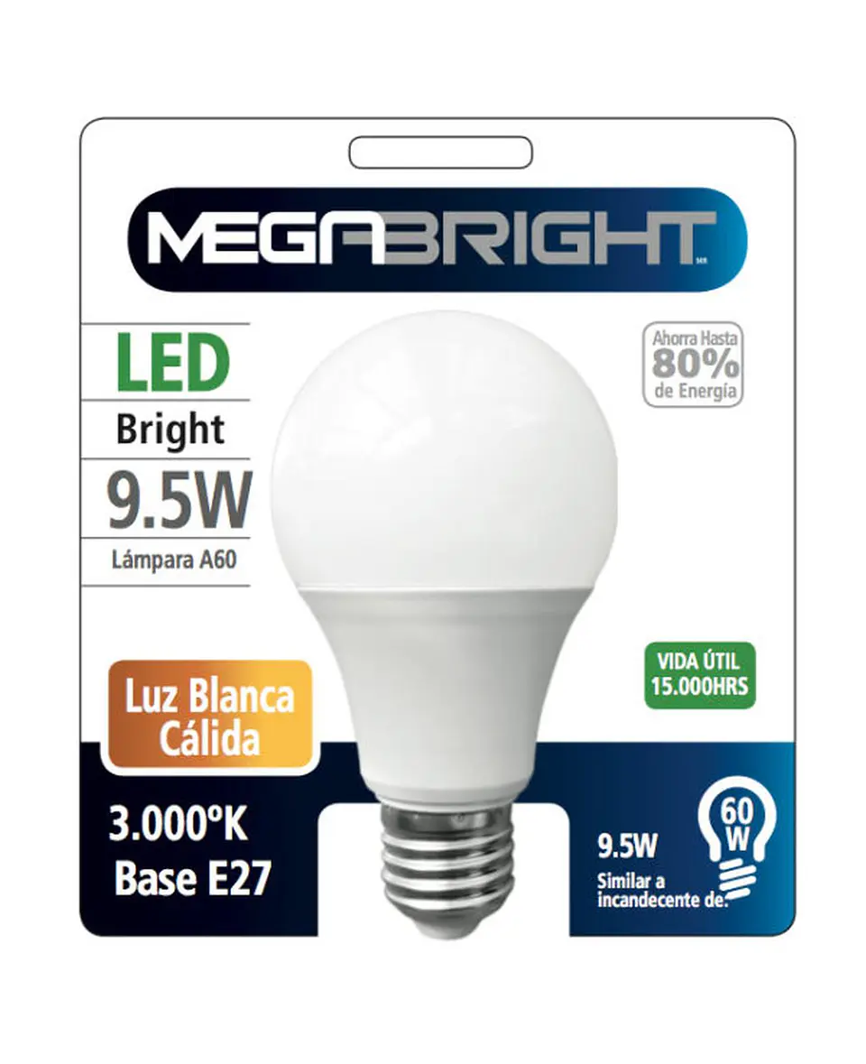 Ampolleta Led 15w 3000k Luz Calida E27 2