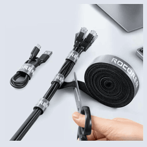 Organizador de Cables para PC con Velcro 5 mts