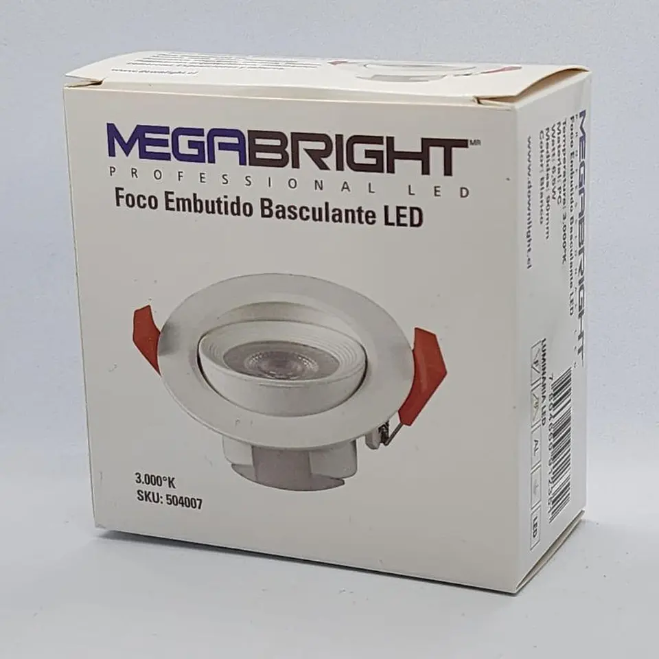 Pack 3 Foco Led dirigible 6,5W Luz Fria color 5500K 90*42mm 6