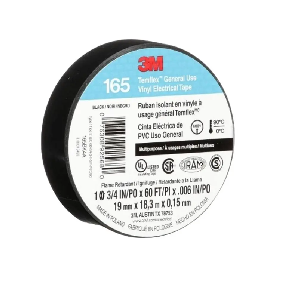 Cinta Eléctrica de PVC 3M™ Temflex™ 165 1