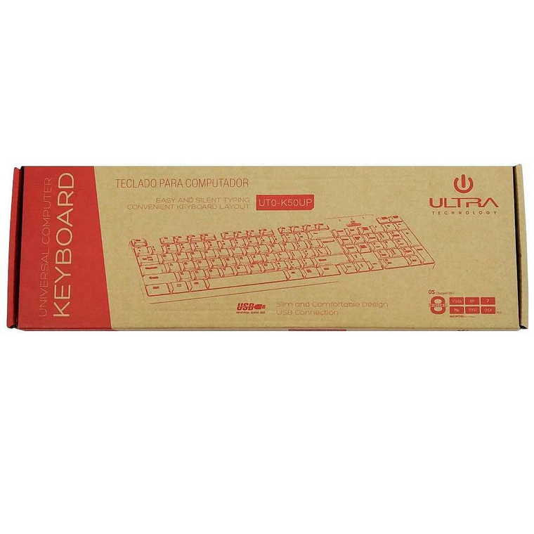Teclado Genérico Universal USB Slim 3